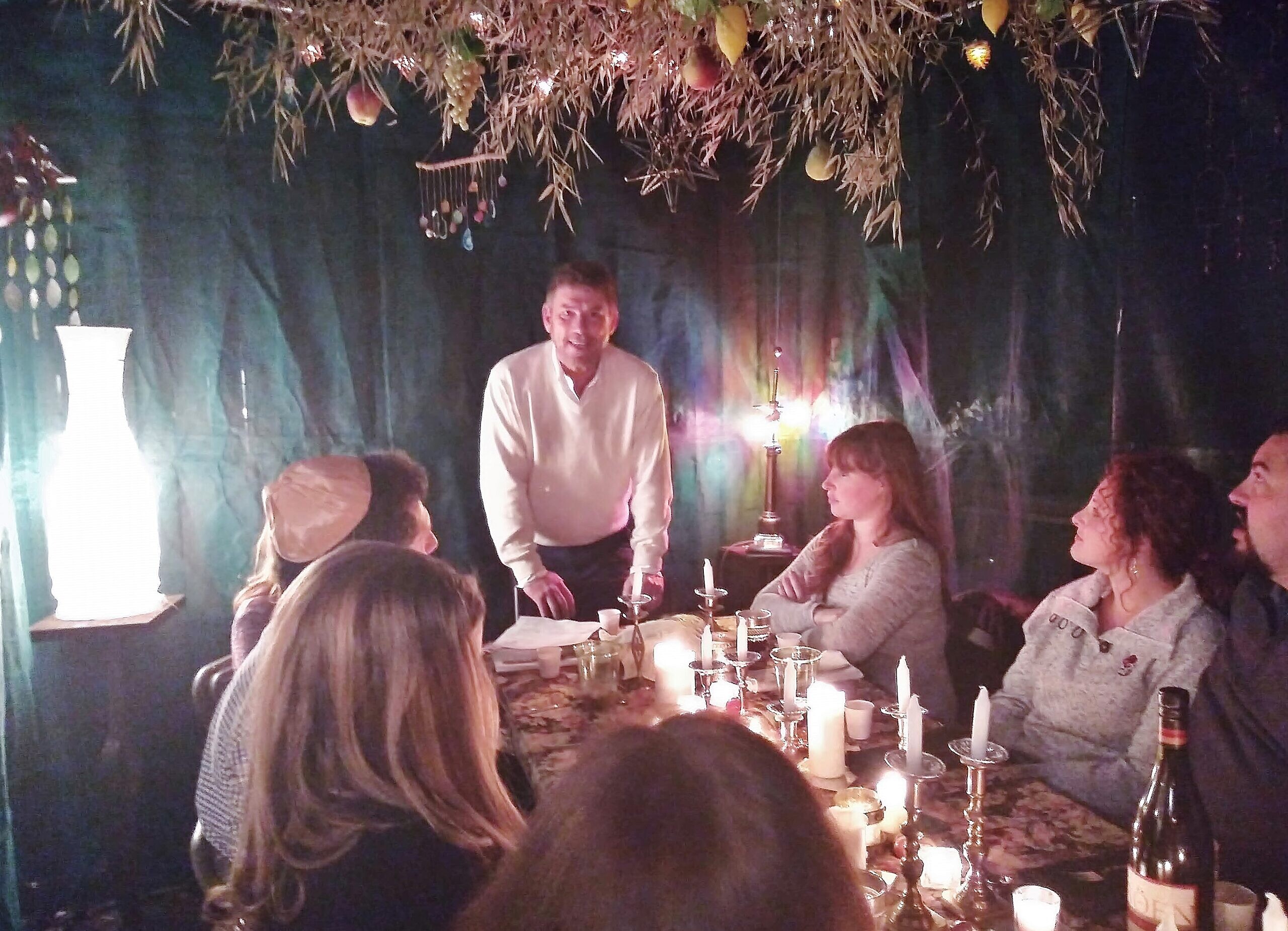 Shabbat dinner table